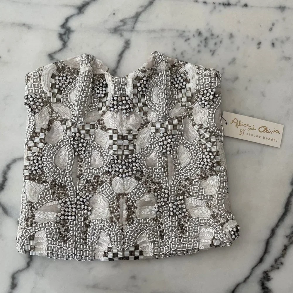Alice + Olivia Embellished Bustier - Picture 1 of 16